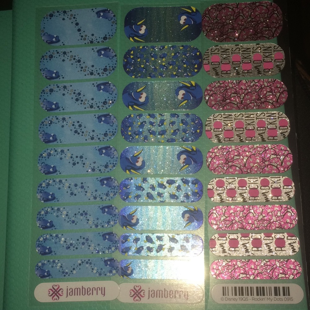 Jamberry half sheets-Nemo and Minnie Mouse